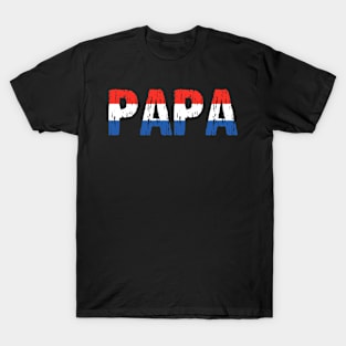 Netherlands Papa Dad Father Dutch Flag T-Shirt